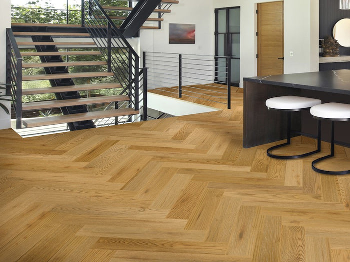 Artisan Home European Oak Citrus Brown Herringbone