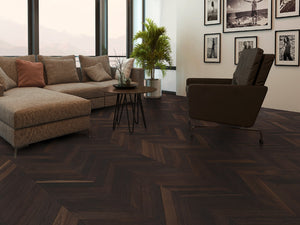 Chevron Smoked Oak Rustic Herringbone